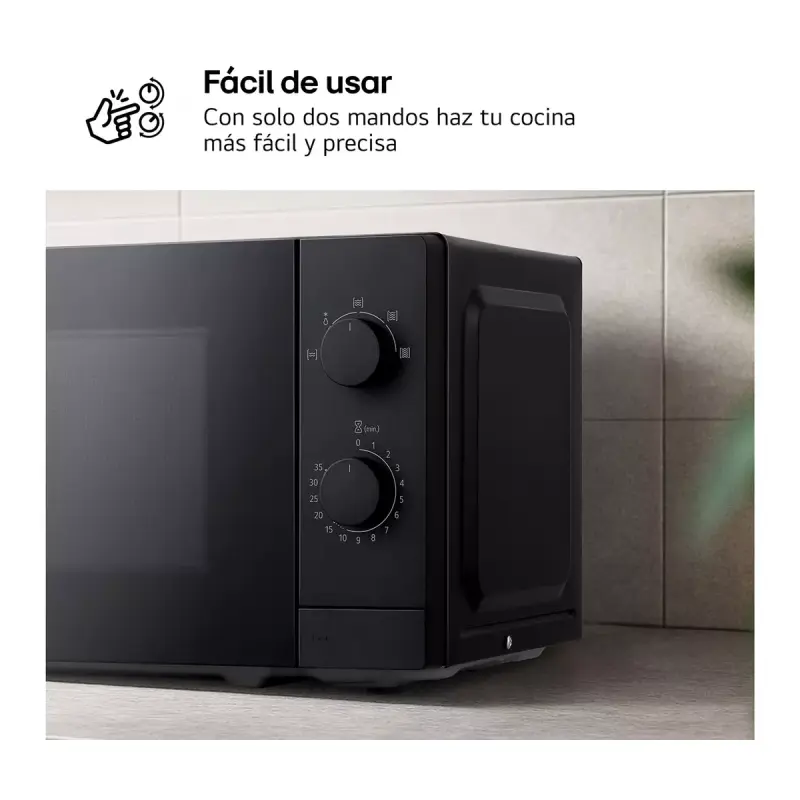 MICROONDAS 0.7P³ COMPACTO LG CON PUERTA DE CRISTAL MS2082